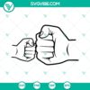 Father and child fist bump vector graphics in SVG, PNG, DXF, and EPS formats for digital crafting projects.