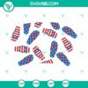 4th of July Starbucks cup SVG file with full wrap American flag design, perfect for flip flops.