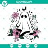 Floral ghost SVG images for Halloween, featuring cute and floral design elements. Perfect for Halloween crafts and decor.