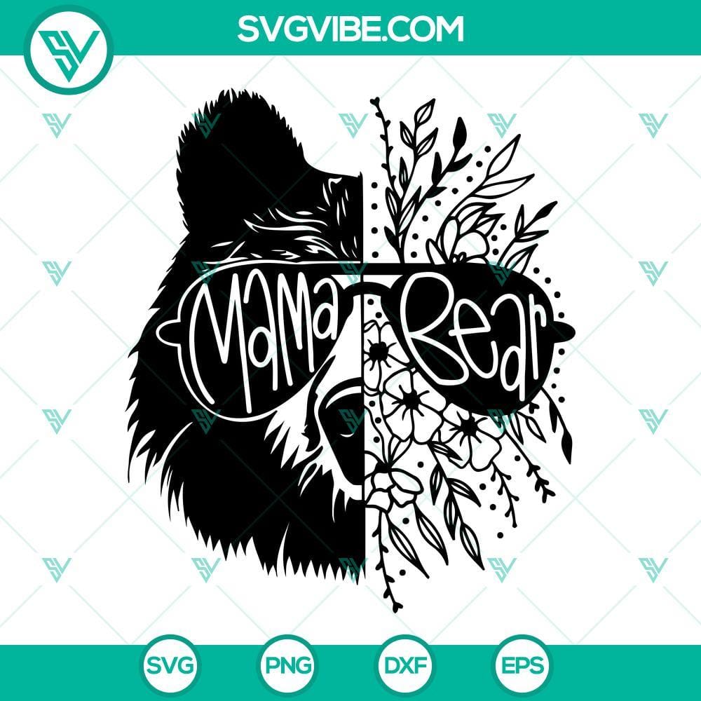 floral-mama-bear-svg-mama-bear-half-bear-half-flowers-svg-mama-bear-svg-mama-bear-sunglasses-svg-10-mockup.jpg Floral Mama Bear SVG with half bear and half flowers design, perfect for crafting projects. Download this Mama Bear SVG file today!