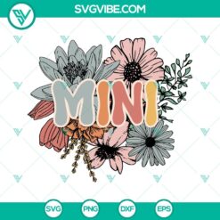 Floral mini SVG files with vintage and retro flowers design. Perfect for crafts and digital projects.