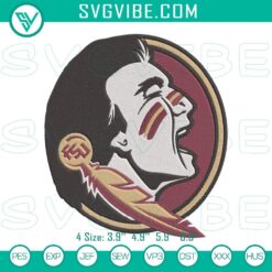 Florida State Seminoles football logo embroidery file for sports enthusiasts.