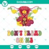 Floral uterus SVG design with "Don't Tread On Me" theme perfect for digital use.