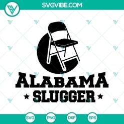Folding chair, Alabama Slugger, and Alabama Brawl SVG designs for download.
