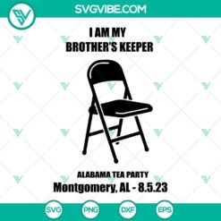 Folding chair SVG design "I Am My Brother’s Keeper", Montgomery. Unique SVG file for digital products.