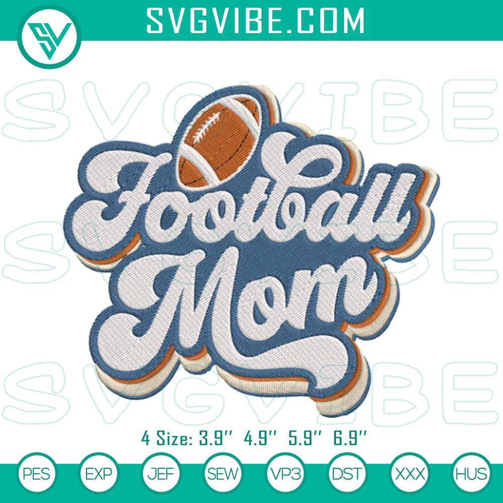 Football Mom Embroidery Designs Football mom embroidery designs instant download in PES, DST, JEF formats - sports-themed patterns for moms cheering on the football team.