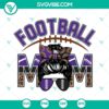 Purple and black football mom SVG with leopard print design, perfect for a sports-loving mom.