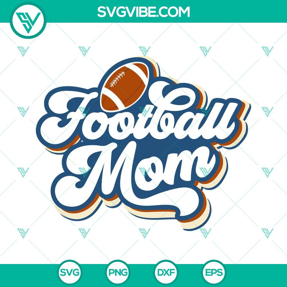 Football Mom SVG DXF EPS PNG Designs Silhouette Vector Clipart Football Mom SVG files for Silhouette, featuring vector clipart designs in DXF, EPS, and PNG formats.