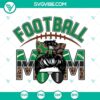 Green and black football SVG images for football moms with leopard print design motif, ideal for crafting projects.