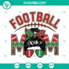 Red and green leopard print Football Mom SVG images, ideal for crafting projects, showcasing team spirit, and custom apparel.