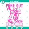 Breast cancer awareness football pink tackle SVG design for download in PNG, DXF, EPS formats.