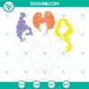 Hocus Pocus Fourth Sanderson Sister Halloween SVG file download with witch silhouette and text, suitable for crafting.
