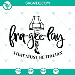 Fra Gee Lay Leg Lamp SVG download, inspired by Christmas movie. Classic holiday decor illustration for crafts.