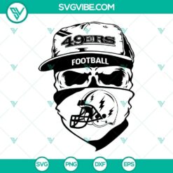 Francisco 49ers Skull SVG Image, 49ers Football SVG File PNG DXF EPS Cut 2
