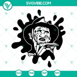 Freddy Krueger blood effect SVG images for Cricut, in PNG, DXF, and EPS formats. Great for Halloween crafts.