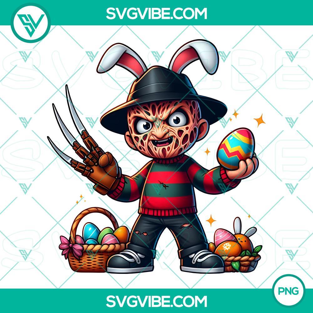 Freddy Krueger Happy Easter Day PNG Download, Easter Bunny Horror Killer PNG Files Freddy Krueger Easter Bunny horror killer design for download as PNG files, suitable for Easter Day.