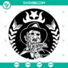 Freddy Krueger Starbucks logo SVG designs featuring horror movie character. Perfect for Halloween-themed projects.