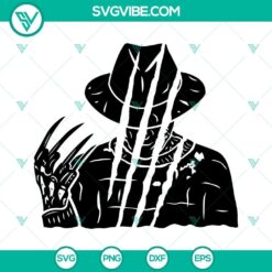 Freddy Krueger SVG for Halloween, horror movie, and scary movie fans.