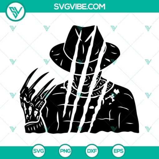 Freddy Krueger SVG for Halloween, horror movie, and scary movie fans.