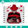 Freddy Krueger Valentines SVG with "I Only Dream Of You" design inspired by A Nightmare On Elm Street movie. Perfect for horror fans.