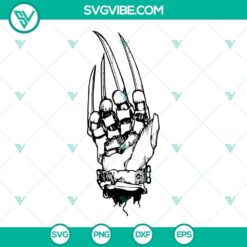 Freddy’s Glove SVG files featuring Freddy Krueger's iconic hand design for download. High-quality Freddy Krueger SVG images.