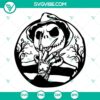 Halloween-themed SVG file featuring a mashup of Freddy Krueger and Jack Skellington characters. Perfect for spooky crafting projects.