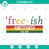 Free Ish Juneteenth Since 1865 SVG Download celebrating Freedom Day with African design elements.