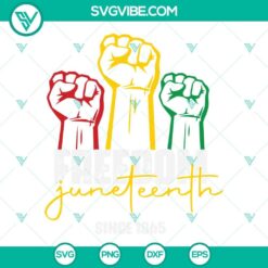 Juneteenth 1865 SVG File celebrating Black History and Black Power, symbolizing freedom and empowerment.