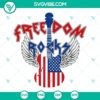 American flag electric guitar wings SVG images, perfect for patriotic designs and rock music lovers.