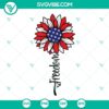 July 4th sunflower USA flag SVG files for Independence Day celebration.