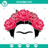 Frida Kahlo inspired floral design for Cricut, featuring SVG file formats. Mexican artist theme with PNG, DXF, EPS.