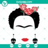 Frida Kahlo and Skull SVG design with PNG, DXF, EPS formats for digital download.