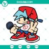 Friday Night Funkin' SVG files featuring Fnf boyfriend character, ideal for crafting projects.