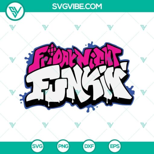 Friday Night Funkin SVG PNG DXF EPS Cut Files perfect for Cricut machines. Colorful and fun designs for crafting projects.