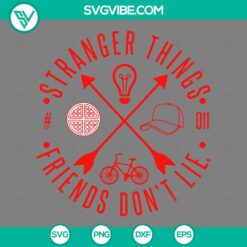 Friends Don’t Life & Stranger Thing 5 SVG PNG EPS DXF File - Unique and fun digital design with a friendship theme, great for crafts and projects.