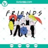 Friends TV show inspired SVG download featuring Friends umbrellas design. Perfect for 90s sitcom fans.
