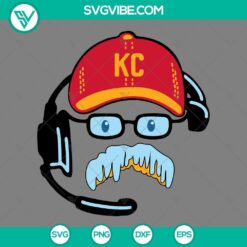 Frozen Andy Reid mustache SVG images for Big Red fans. Download Andy Reid SVG files for crafting projects.