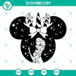 Elsa Christmas SVG file featuring Disney Princess for holiday crafting projects.