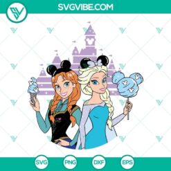 Disney Frozen Elsa and Anna SVG files for download, featuring Disneyland ears design. Perfect Disney SVG images for crafting.