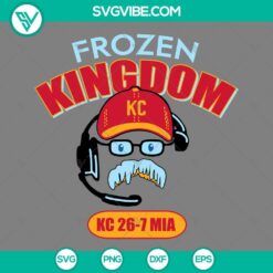 Andy Reid SVG files featuring a Frozen Kingdom theme. Chiefs coach Andy Reid SVG images in PNG files, ideal for football fans crafts.