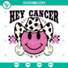Western-themed Fuck Cancer SVG with cowboy hat for Breast Cancer Awareness design.