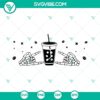 Retro styled SVG image featuring text "Fueled By Iced Coffee And Anxiety", perfect for digital projects.