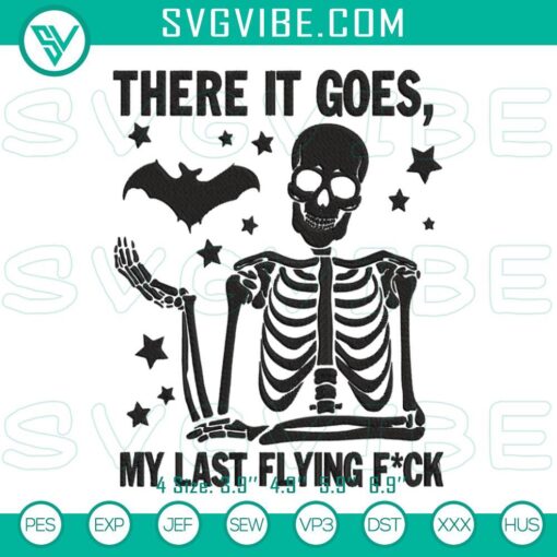 Playful and unique skeleton Halloween embroidery design for machine stitching, funny and whimsical pattern for crafts.