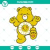Cheerful Funshine Bear SVG featuring a yellow sunshine Care Bear cartoon. Ideal for crafts and projects.