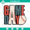 Retro baseball SVG image for game day with sports SVG files of baseball equipment - PNG, DXF, EPS formats included.