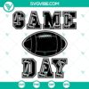 Game Day Football SVG files with football and game day themed images for crafting projects.