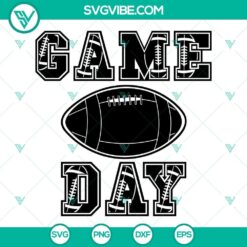 Game Day Football SVG files with football and game day themed images for crafting projects.