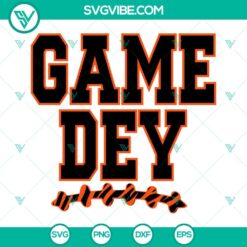Game Dey SVG Download, Cincinnati Bengals SVG Image, NFL Football SVG Download PNG DXF