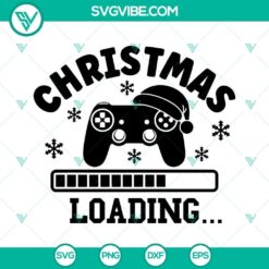 Funny Gamer Christmas Loading SVG with Playstation theme, perfect for download in PNG format.