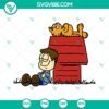 Garfield and Snoopy SVG images bundle for Cricut, featuring cute cartoon character designs in PNG, DXF, and EPS formats.